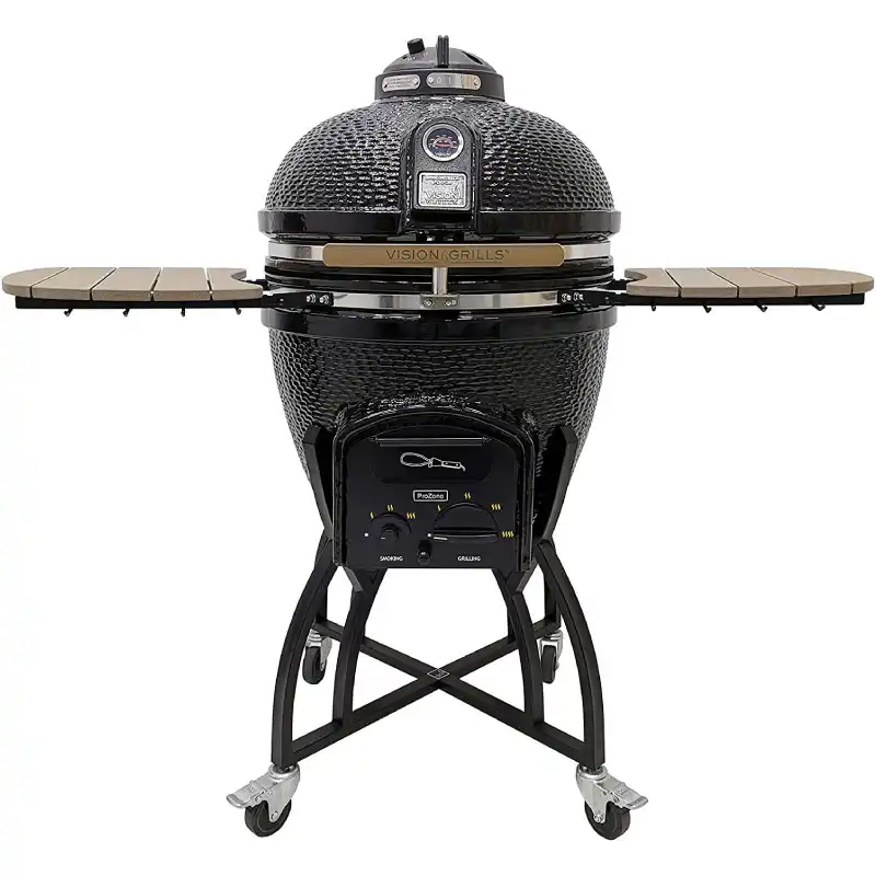 Vision Grills Kamado Pro Ceramic Charcoal Grill with Grill Cover